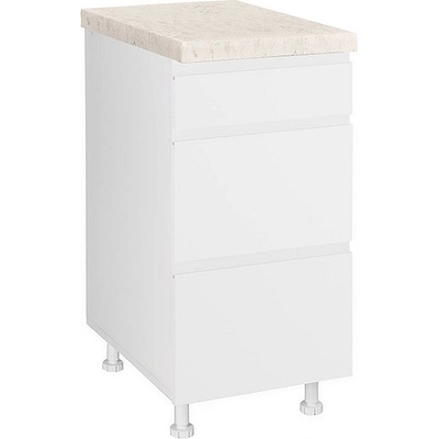 Matis Кухненски шкаф долен Aura D40 3F B бял