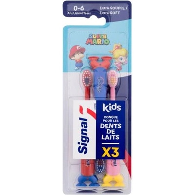 Signal Kids Super Mario Extra Soft Toothbrush четка за зъби 3 бр