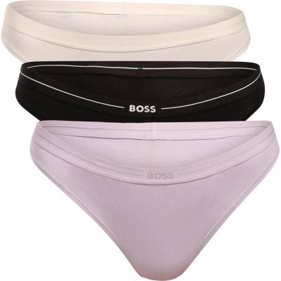 BOSS Комплект от три - дамски танга BOSS многоцветни BOSS | Cheren Lilav Bezhov Mnogotsveten | ЖЕНИ | S