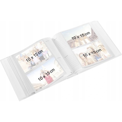 Fotoalbum Hama Compass s kapsami 10x15 cm 200 fotografií, bílá barva