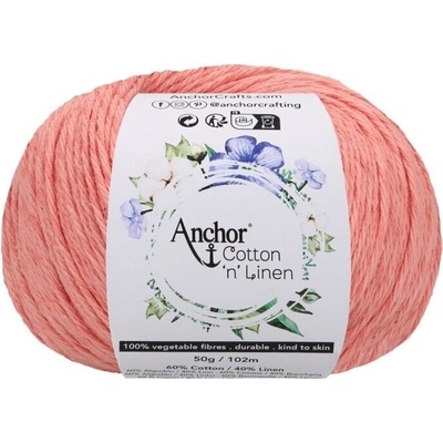 Anchor Cotton 'n' Linen 00016 Rose Плетене на една кука прежда (4680004-00016)