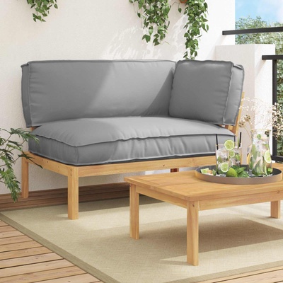 vidaXL Комплект дивани Сив 133 x 92 x 69 см Солидно акациево дърво (3418167)