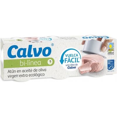 Calvo Tuňák v BIO extra panenském olivovém oleji 3x65 g