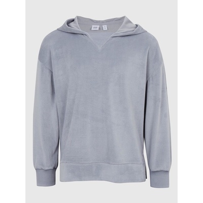 Gap 521287-02 Dětská mikina velur s kapucí Šedá