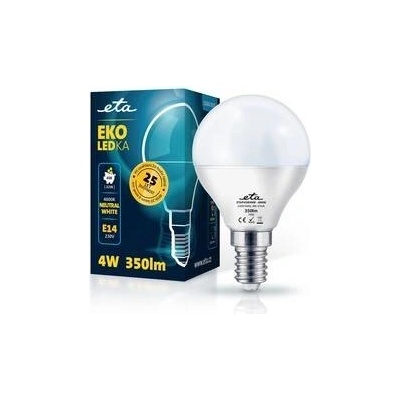Eta EKO LEDka mini globe 4W, E14, neutrálna biela