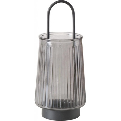 Boltze Home Skleněný svícen, 25,5 cm, IVER, šedý šedá