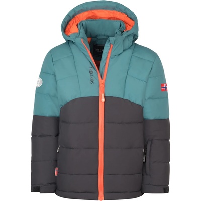 TROLLKIDS Детско зимно яке Trollkids Kid's Gryllefjord Jacket Winter jacket - Stormy Blue / Black / Flame Orange - размер 128 (EU) (703-2828-1416)