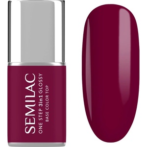 Semilac One Step 3in1 Glossy гел лак за нокти цвят 775 Plum Wine 7ml