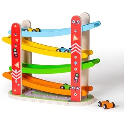 Bigjigs Toys Дървено роли с колички (bj173)