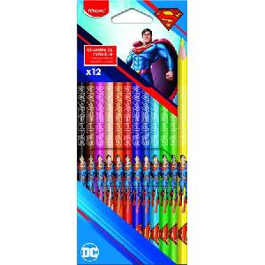Maped Комплект цветни моливи, триъгълни, MAPED "Superman", 12 различни цвята 862208 (862208)