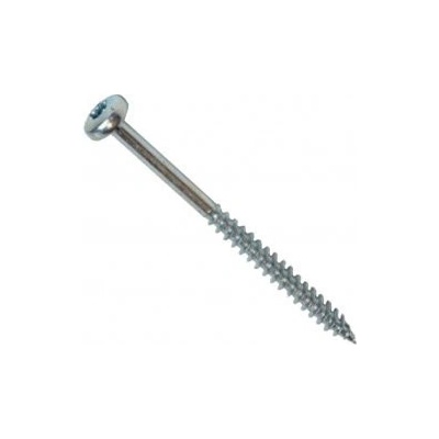 Vrut s půlkulatou hlavou, TORX drážka, část.závit, zinek bílý 4 x 70/42 TRX20, balení 250 ks
