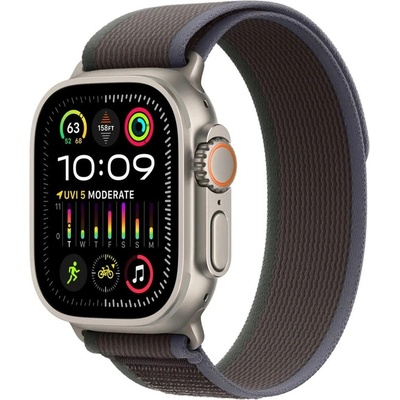 Apple Watch Ultra 2 49mm titanové pouzdro s černo-modrým trailovým tahem S/M MRF53CS/A