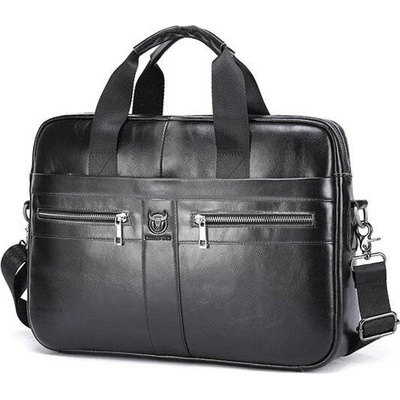Bullcaptain pánská kožená brašna Faolán černá textured 11L GWB054s3