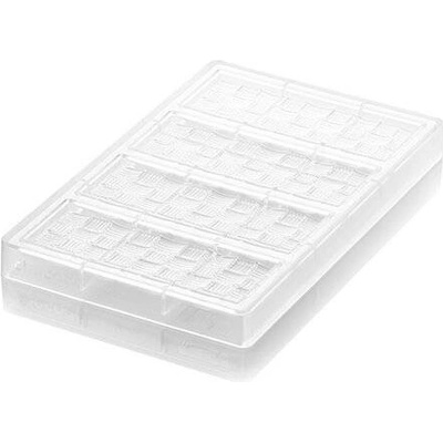 Silikomart polykarbonátová forma na čokoládu tabulka Riga 4x68ml