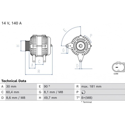 generátor BOSCH 0 986 086 090