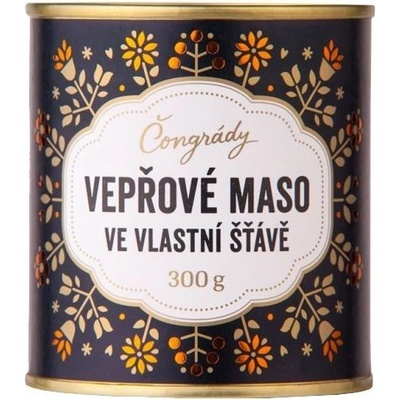 Čongrády Retro Bravčové mäso vo vlastnej šťave 300 g