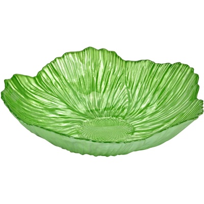 G.Wurm Sklenený tanier Kvet 25 cm zelená - Gwurm