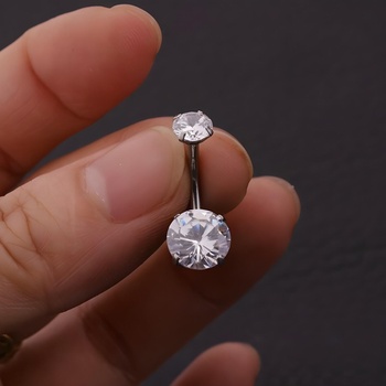 HARAHU Пиърсинг обеца li-23612 - Сребърна / Кръг kp23612 (li-23612)