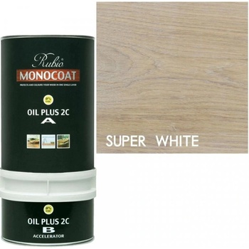 Rubio Monocoat Oil 2C Super White - Двукомпонентно масло за вътрешна употреба 3.5л (4609)