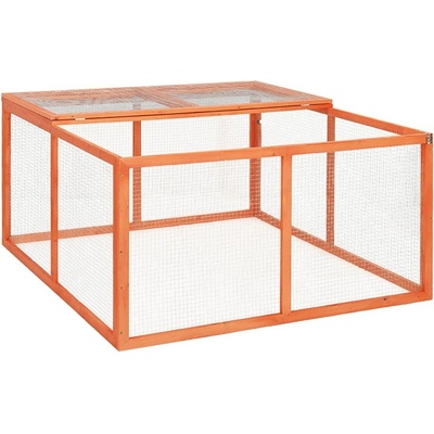 vidaXL 9799.170876 Králíkárna masivní jedlové dřevo 124 x 120 x 60 cm