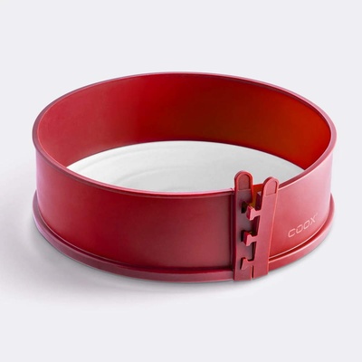 coox 26 см червена силиконова форма с порцеланова основа coox