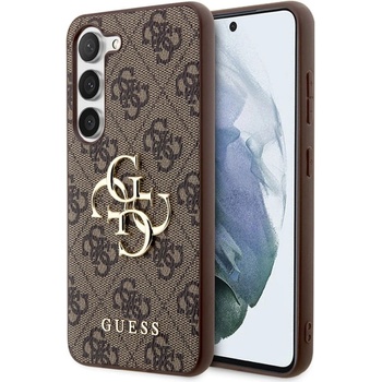 GUESS Калъф Guess - PU 4G Metal Logo, Galaxy S24 Plus, кафяв (3666339241254)