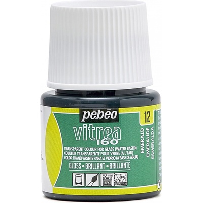 Pébéo Napaľovacia farba na sklo Vitrea 160 45 ml 12 Emerald