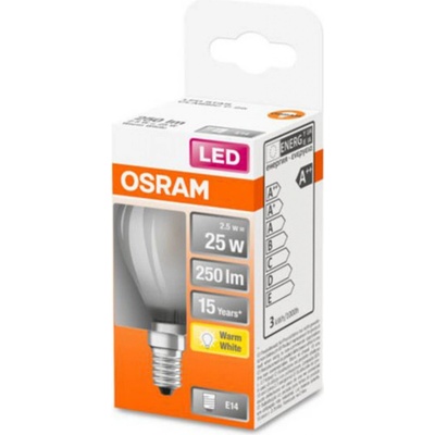 Osram Classic P LED žiarovka E14 2,5W 2.700K matná
