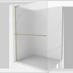 Mexen Kioto+ L дял за душ с рафт Walk-in 70 x 200 см, рифелован, златно матирано - 800-070-123-55-09 (800-070-123-55-09)