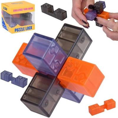 JOKOMISIADA Hlavolam Puzzle Lock barevný