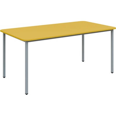 JSBR 170 N jídelní stůl kovová podnož stříbrná deska 18 mm 1700 x 900 mm žlutá odio