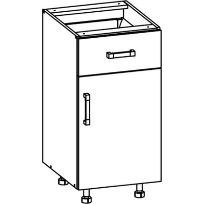 BRW Долен шкаф Older - D1S_40/82_L/STB - с плавно прибиране (D1S_40/82_L/STB)
