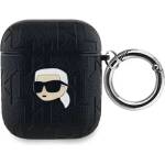 Karl Lagerfeld Кейс Karl Lagerfeld Monogram Karl Head за AirPods 1 / 2, черен (3666339283636)