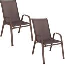 Set 2x Zahradní křeslo SPRINGOS MONZA GF0104 hnědé