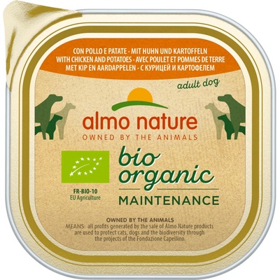 Almo Nature Bio Organic Maintenance Adult Dog kuřecí a brambory 9 x 300 g