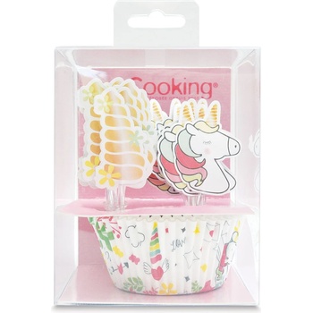 Scrapcooking Кошнички и украса за мъфини - Еднорог 24 бр