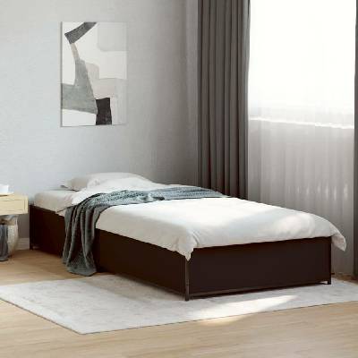 zahrada-XL 845116 Rám postele černý kompozitní dřevo a kov