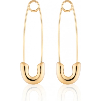 Franco Bene Naušnice ve tvaru svorky pozlacené 462