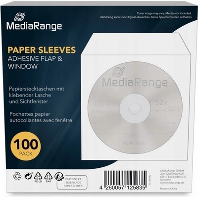 MediaRange Obálka s okénkem C4 (229 x 324 mm) hnědá 100 ks