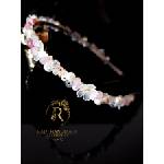Radi handmade Диадема с перлено цвете и ахат (818)