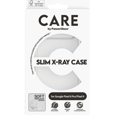 Panzer Гръб CARE by PanzerGlass за Google Pixel 9/ 9 Pro Fashion X-Ray Soft - Прозрачен