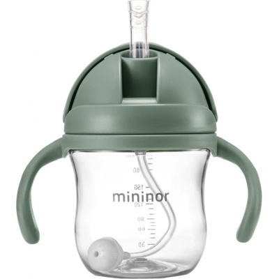 Mininor lahev s brčkem Tritan 220 ml Willow Green