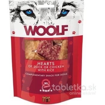 Woolf Duck & Chicken Hearts 100 g