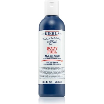 Kiehl's Body Fuel All-in One Energizing Wash шампоан и душ гел за всички видове кожа, включително и чувствителна за мъже 250ml