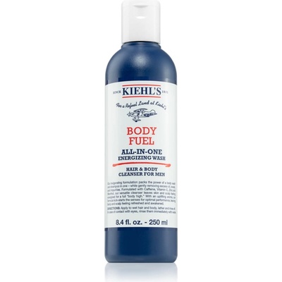 Kiehl's Body Fuel All-in One Energizing Wash шампоан и душ гел за всички видове кожа, включително и чувствителна за мъже 250ml