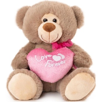 Image 1 of Амек Тойс Плюшена играчка Амек Тойс - Мече с розово сърце, 20 cm (030114-2)