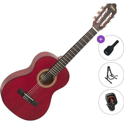 Valencia VC203 Standard SET Transparent Wine Red Класическа китара с размер 3/4