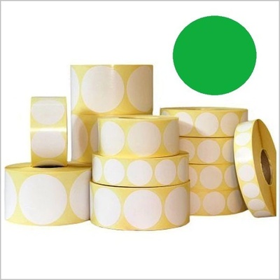 CDRmarket Самозалепващи етикети кръгъл 35 mm, 1000 компютри зелен хартия за TTR, роля (Tfi35/1000/ZIELO)