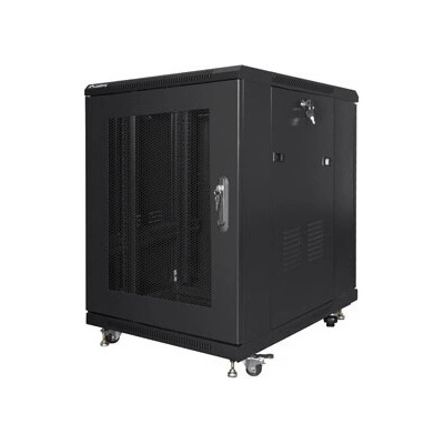 Lanberg Комуникационен шкаф Lanberg rack cabinet 19" free-standing 15U/600x800 (flat pack) with mesh door black (FF01-6815-23B)