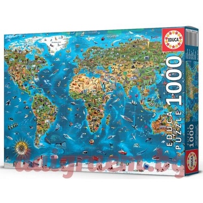 Educa Пъзел educa 19022 - 1000 части - Чудесата на света (edu19022)
